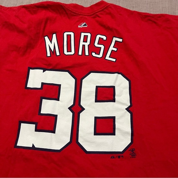 2009 Washington Nationals Michael Morse #38 Tee Majestic MLB Size 2XL - Picture 8 of 8
